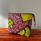 brown zippered knitting bag