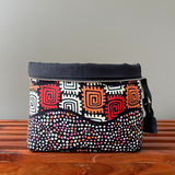 zippered coral knitting project bag