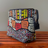 coral knitting project bag