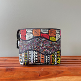 coral large knitting project bag