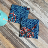 blue ankara coasters