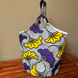 project Tote bag with purple and yellow floral