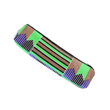green kente reusable cutlery pouch