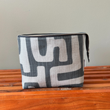 kuba large zippered knitting project bag