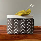 mudcloth knitting project bag