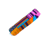 purple kente reusable cutlery pouch