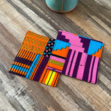 purple kente coaster