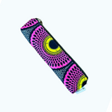 purple yellow kente reusable cutlery pouch