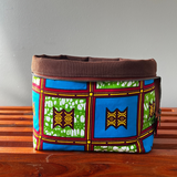 A zippered knitting project bag