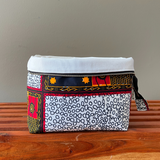 navy knitting project bag