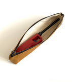 inside caramel long pencil pouch