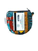 teal african change purse
