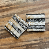 black cloth coaster