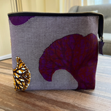 Purple Large Knitting Storage Project Bag - African Fabric | Thrifty Upenyu