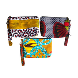 African Print Fabric Large Zipper Bag | Thrifty Upenyu