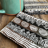 black cloth coaster
