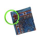 blue zippered cross stitch project bag vinyl window