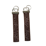 shweshwe keychains brown