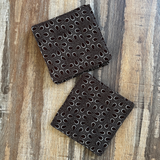 brown coaster set