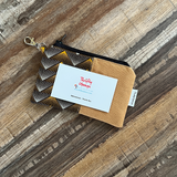 caramel small pouch with zipper