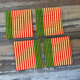 green african fabric coasters
