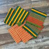 green cloth coasters