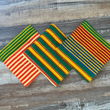 green kente coasters