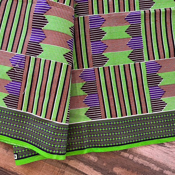 green kente fabric
