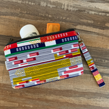 Zipper wristlet-kente print
