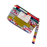 African-zipper-wristlet