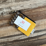 keychain coin pouch yellow canvas