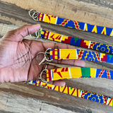 key lanyards blue kente
