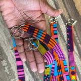 purple kente lanyard