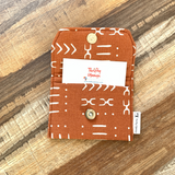 mudcloth print business card holder inside