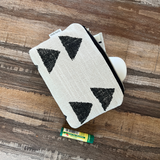 mudcloth pouch with zipper