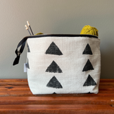 mudcloth project bag for knitting