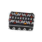 mudcloth small zipper bag for women