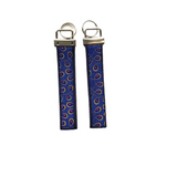 shweshwe keychains navy red