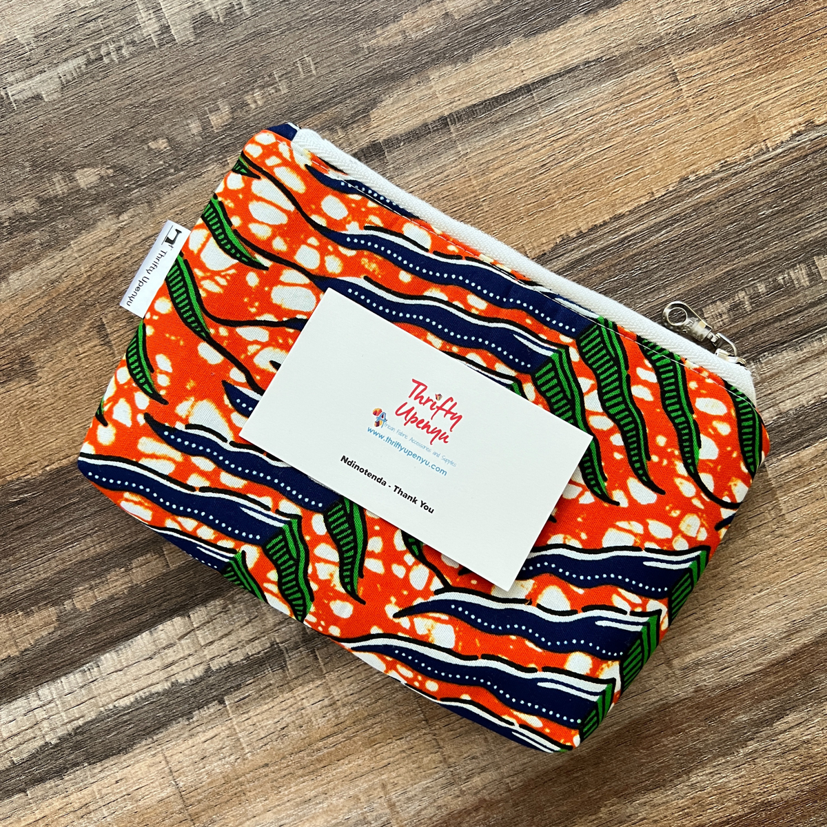 Orange Small Zipper Bag for Purse | Thrifty Upenyu