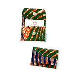 orange green business card wallet