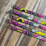 pink lanyard floral print