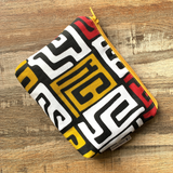 Kuba Print Small Zipper Pouch for Purse | Thrifty Upenyu