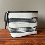 striped large knitting project bag