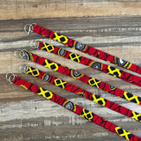 teacher lanyard red fabric