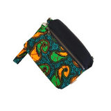 teal african clutch purse