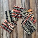 black cloth coasters