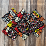 coral and black coaster set