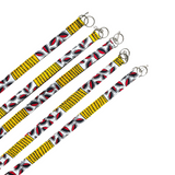 white red yellow lanyard
