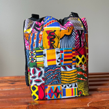 Drawstring Patchwork Project Bag for Knitting - African Fabric | Thrifty Upenyu