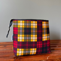 Christmas plaid project bag